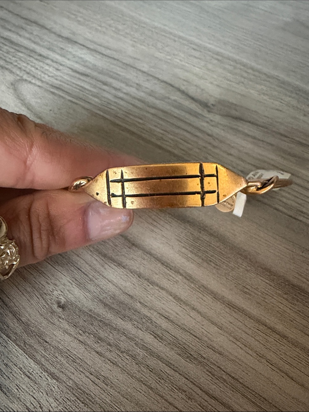 Alex and Ani Gold Tone Engraved ID Bracelet